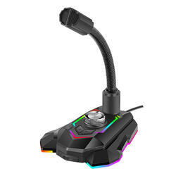 Marvo, herní mikrofon MIC-05, černý, Rainbow podsvícený - 1