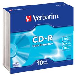 Verbatim CD-R, DataLife, 10-pack, 52x, slim case