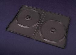 Plastová krabička na 2 DVD 14mm, černá - 2